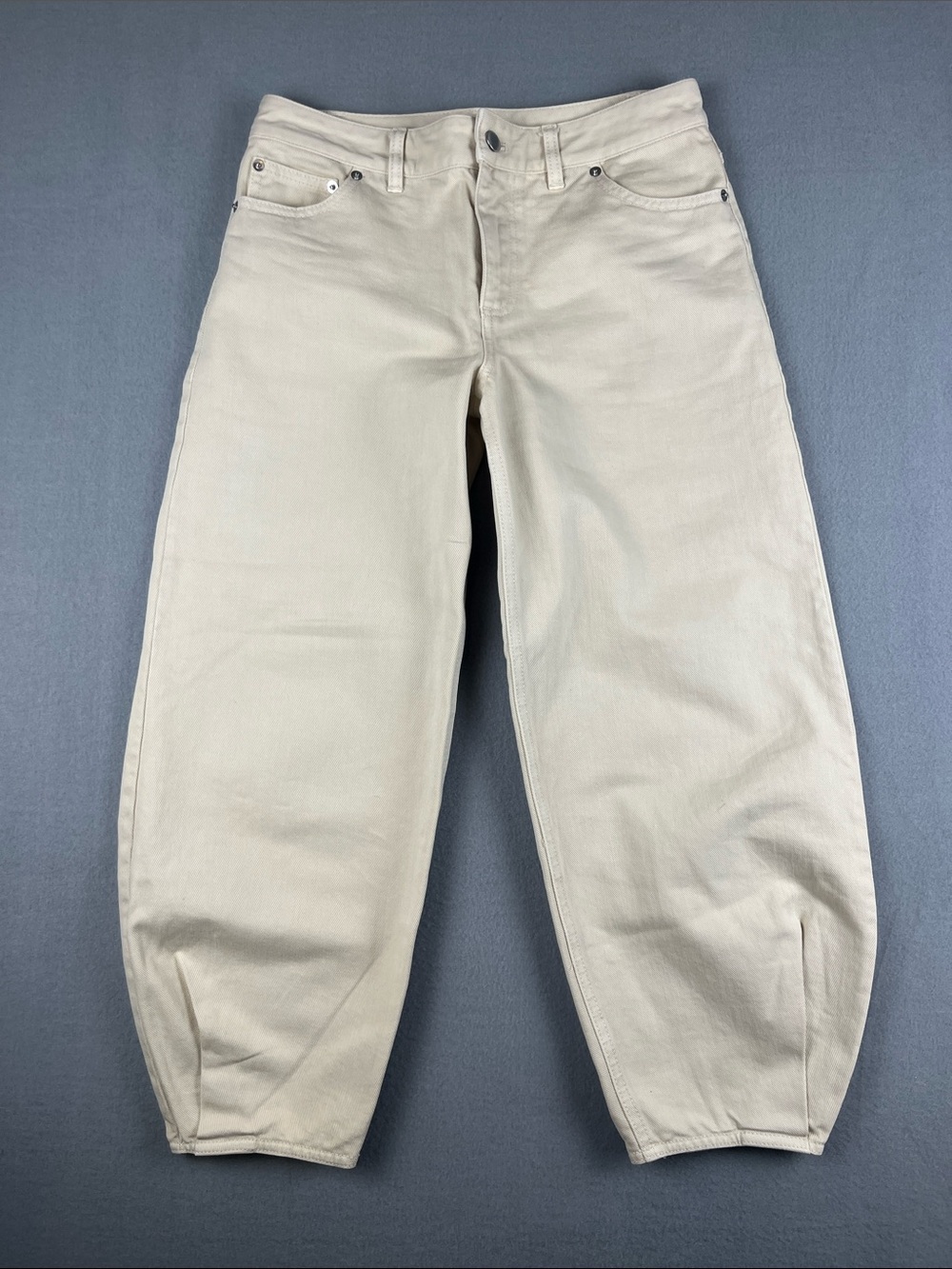 Tibi Brancusi Garment Dyed Off-White Denim 
Size: 25